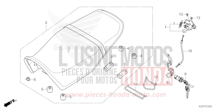 SITZ von MSX GROM A MAT GUNPOWDER BLACK METALLIC (NH436) von 2022